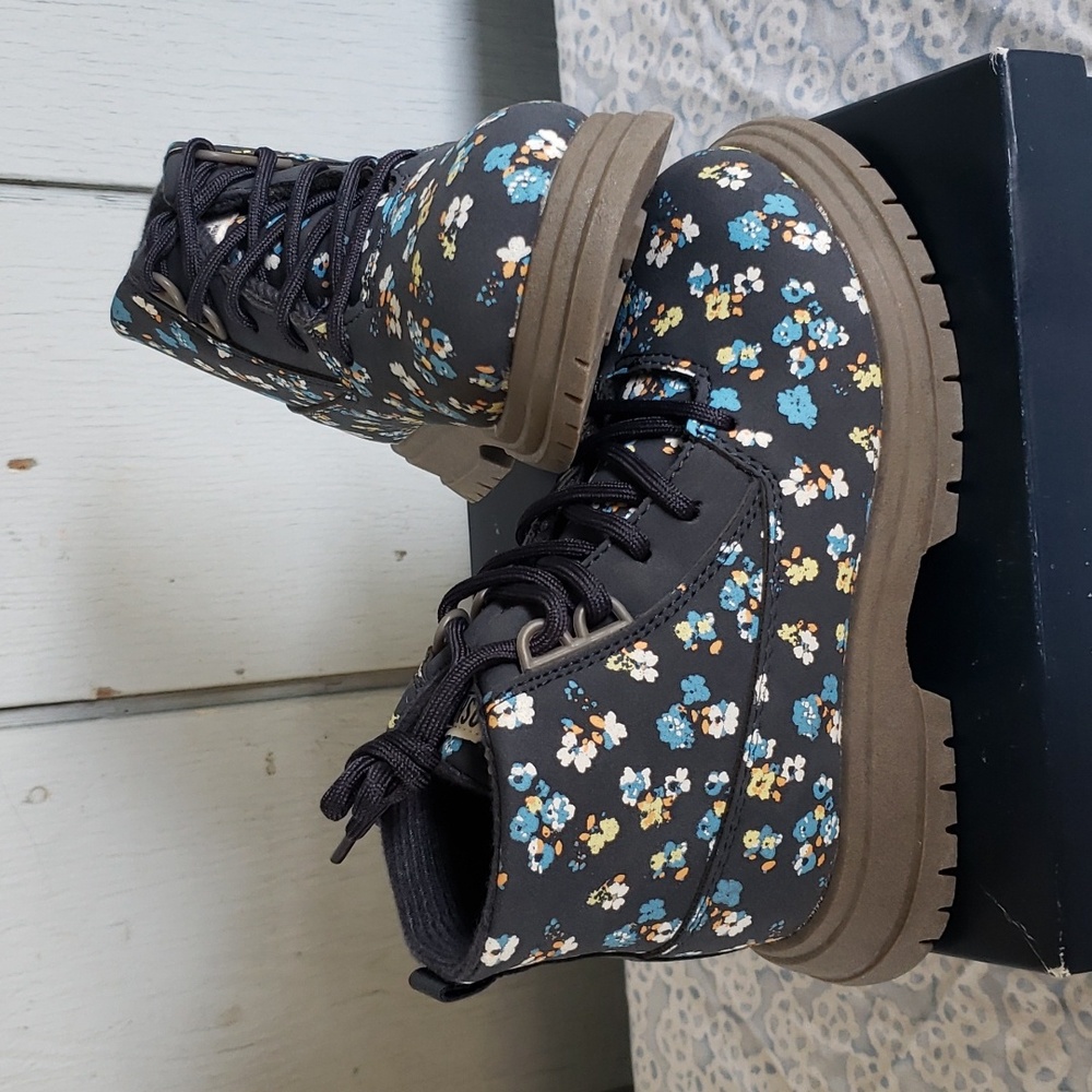 Floral Lace Boots Ziomi OshKosh Floral Print Fashion Boots Cowgirl Westwrn Boho - Picture 12 of 12